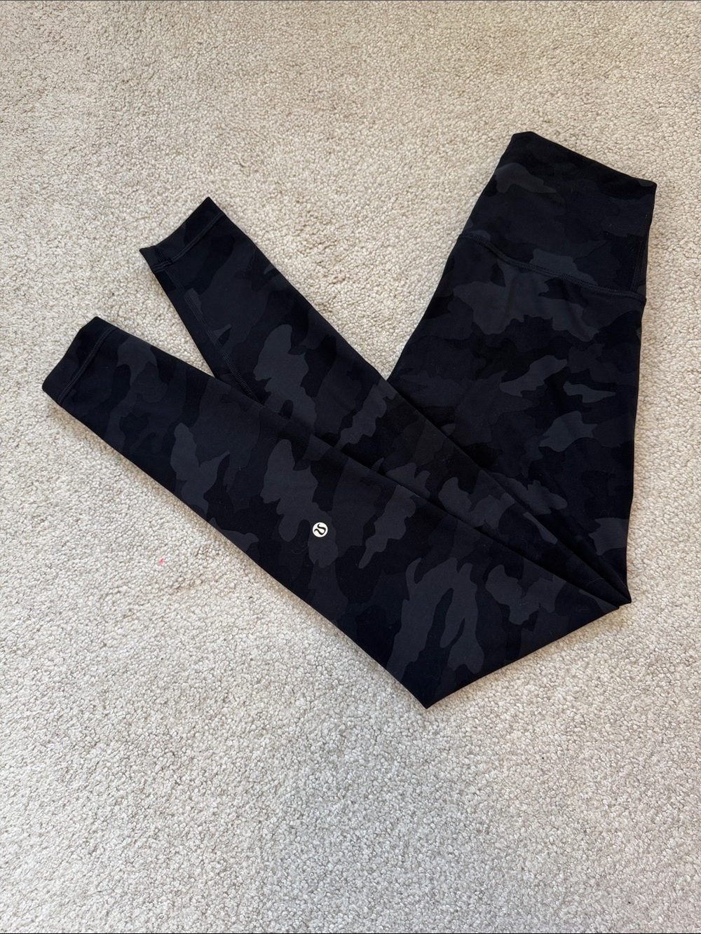 lululemon Wunder Train High-Rise Athletic Tights 28" Black Camo Sz6